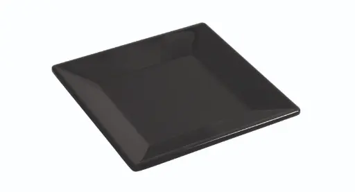 [B885170R] Plato Postre Ming Melamina Negro 20,5X20,5 Cm.