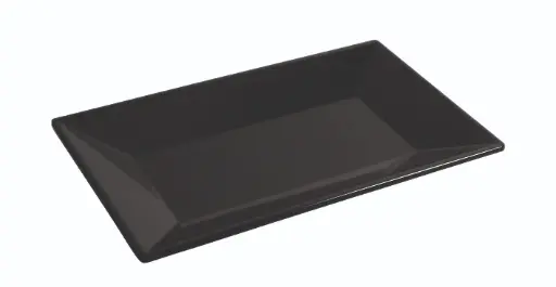 [B885175] Fuente Rectangular Ming Negra 30,5X19X3 Cm.