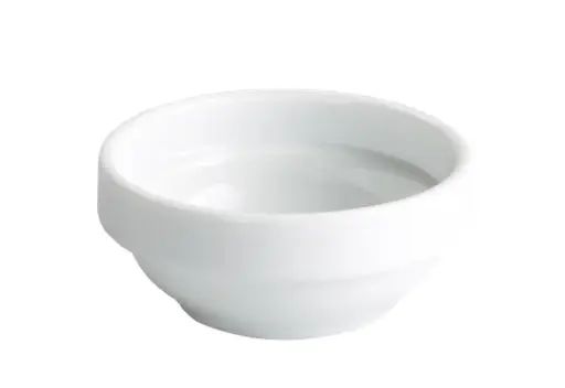 [B1218V] Bol Degustacion Apilable Porcelana Blanco 7X3 Cm.