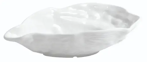 [B1968] Zz26 Bol Huitre Porcelana Blanco 19X11X4,5 Cm.