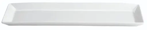 [B1295] Fuente Rectangular Ming Porcelana Blanca 32,5X15X2,5 Cm.