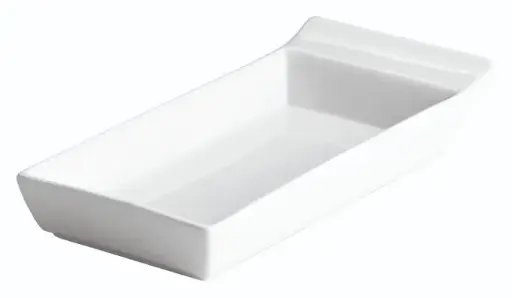 [B1610] Fuente Rectangular Ming C/Asa Porcelana 16X9X3,8 Cm.