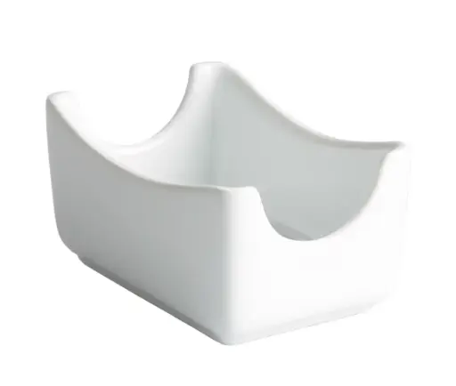 [B1210V] Azucarero Sobres Ming Porcelana Blanco 7X11X5,5 Cm.              