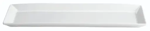 [B2540] Fuente Rectangular Ming Porcelana Blanca 23,5X12X2 Cm.