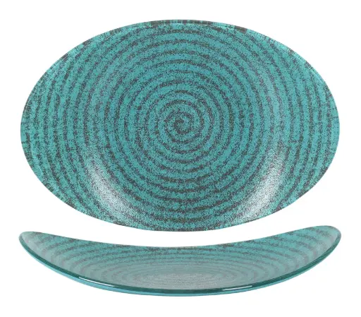 [P605126E] Zz26 Fuente Oval Escargot 30X21X5 Cm.           