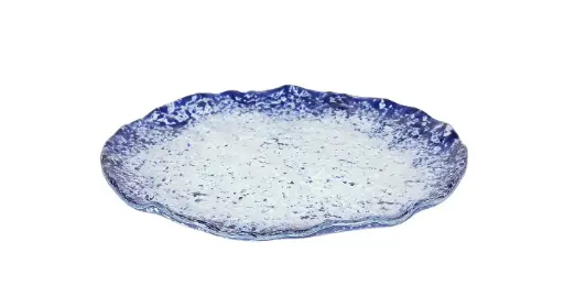 [P605031B] Plato Postre Murano Cobalto 20 Cm.