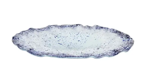 [P605032B] Plato Risotto Murano Cobalto 29X4 Cm.