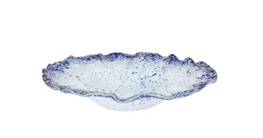 [P605033B] Plato Llano Murano Cobalto 25X6 Cm.