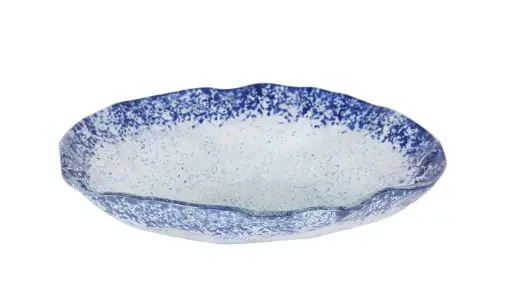 [P605036B] Ensaladera Murano Cobalto 25X5 Cm.