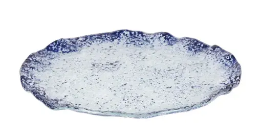 [P605030B] Plato Llano Murano Cobalto 28X2 Cm.