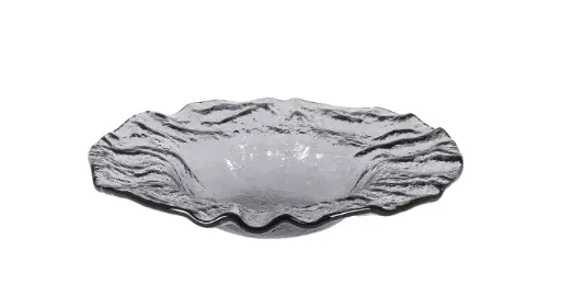 [P605033A] Zz26 Plato Pasta Murano Titanio 25X6 Cm.
