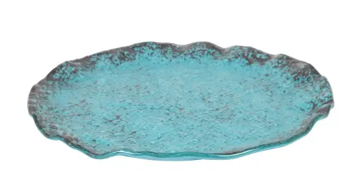 [P605030C] Plato Murano Turquesa 28X2 Cm.