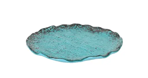 [P605031C] Plato Postre Murano Turquesa 20 Cm.