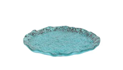 [P605038C] Plato Pan Murano Turquesa 15X1 Cm.