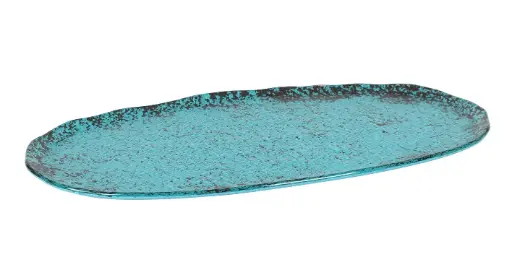 [P605020C] Zz26 Fuente Oval Turquesa  40X20X1,5 Cm.