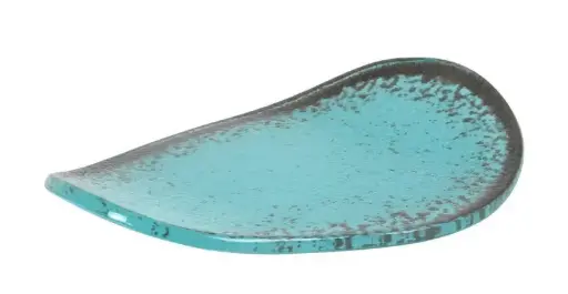 [P605105C] Zz26 Fuente Degustacion Turquesa 16X11X1,5 Cm.    