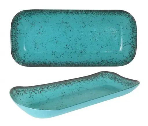 [P605101C] Zz26 Fuente Rectangular Turquesa 33X15X3 Cm.        