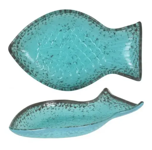 [P605098C] Zz26 Fuente Pez Turquesa 20X12,5X2 Cm.          