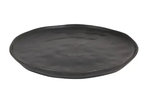 [P965016] Plato Llano Sucro Negro 26X2 Cm.