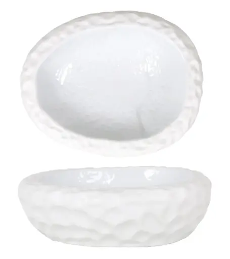 [P997008A] Plato Oval Teide Blanco 20X16X6 Cm.