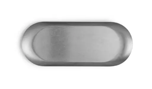 [P266007] Fuente Oval Inox. Vintage 30X12 Cm.   