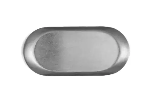 [P266009] Fuente Oval Inox. Vintage 18X8,5 Cm. 