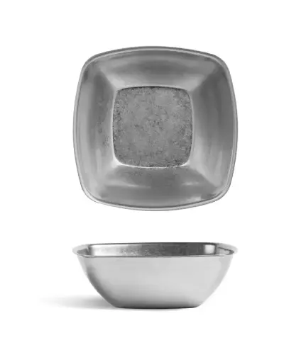 [P266014] Bol Cuadrado Vintage Inox. 12 Cm.