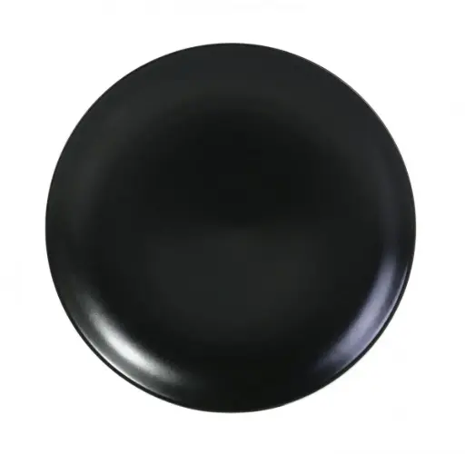 [B758036] Plato Llano Infinity Stonware Negro 26X2,5 Cm.