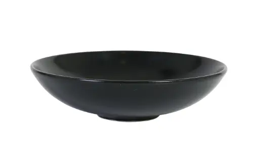 [B758038] Plato Hondo Infinity Stonware Negro 19,5X5 Cm.