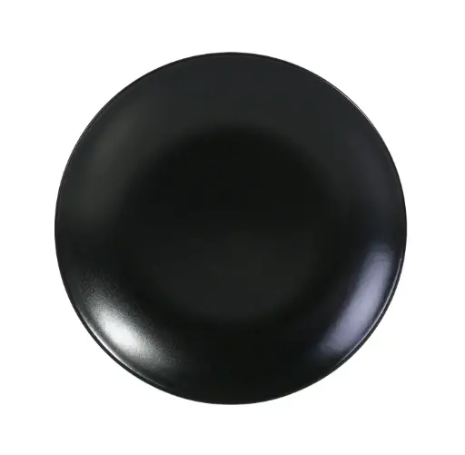 [B758037] Plato Postre Infinity Stonware Negro 20X2 Cm.