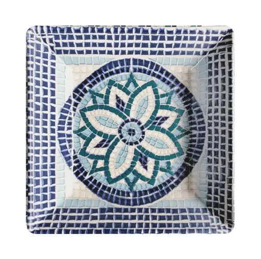 [B2770Y2-2] Zz26 Plato Hondo Ming Ii "Mayolica" 18X18Cm