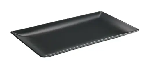 [B2976-2] Fuente Rectangular Ming Ii Stonware Negra 30X15 Cm.
