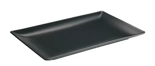 [B2883] Fuente Rectangular Ming Ii Stonware Negra 30X20X2,5 Cm.