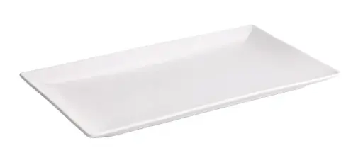 [B2973-2] Fuente Rectangular Ming Ii Stonware Blanco 30X15X2 Cm.