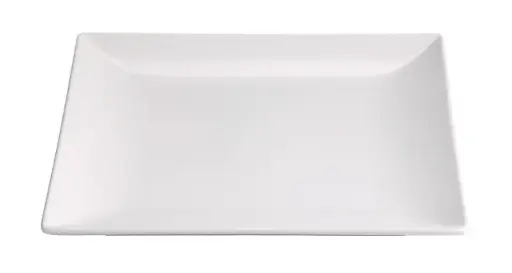 [B2975] Plato Postre Ming Ii Stonware Blanco 21X21X2 Cm.