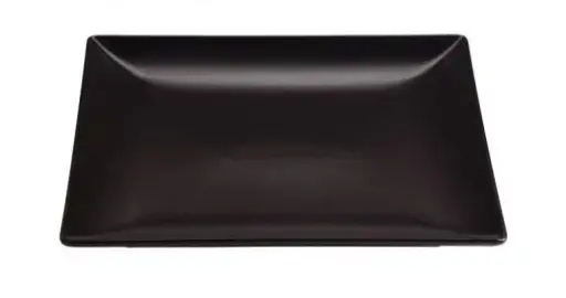 [B2772] Plato Postre Ming Ii Stonware Negro 18X18 Cm.