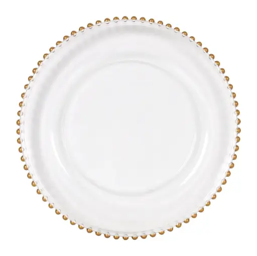 [V638050B] Zz26 Plato Presentacion Biarritz Filo Dorado 33,5X3 Cm.