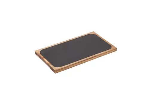 [11576] Pizarra 1/3 (32,5 X 17,5 Cm) + Base Acacia (34,5 X 19,5 X 1,5 Cm)