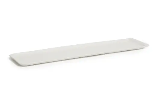 [7673] Fuente Rectangular Porcelana Blanca 48X12 Cm.