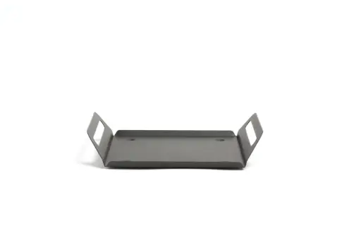 [7590] Fuente Catering Aluminio Negra Con Asas 27X15 Cm.
