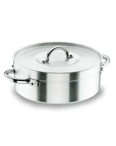 [20024] Cacerola Baja Aluminio C/Tapa 24 Cm.          