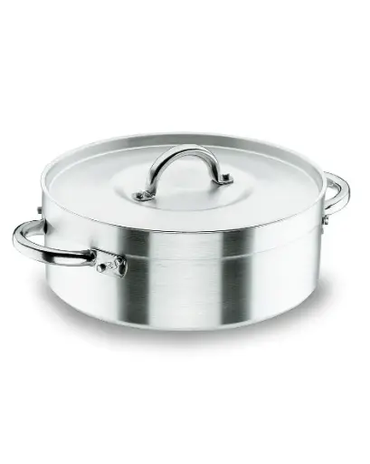 [20034] Cacerola Baja Aluminio C/Tapa 34 Cm.        