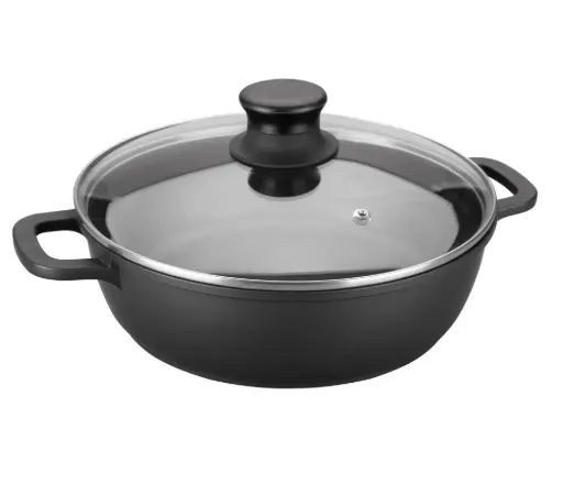 [25832] Cacerola Baja Aluminio Fundido Forte T/Cristal 32 Cm. 