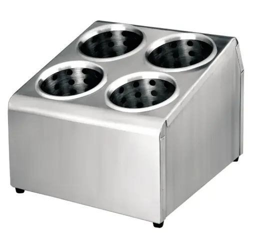 [33124] Organizador Cubiertos 4 Orificios C/Vasos Inox. 