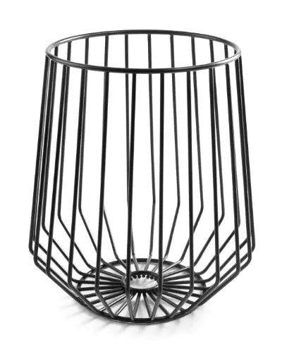 [61126] Frutero Metalico Negro Alto 23,4 Cm.