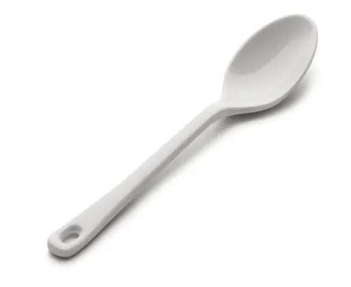 [63600] Cuchara Servir Melamina Blanca 18 Cm.