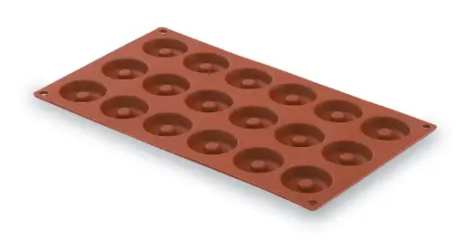 [66808] Molde Silicona Mini Savarin 18 Cavidades 41X12 Mm.