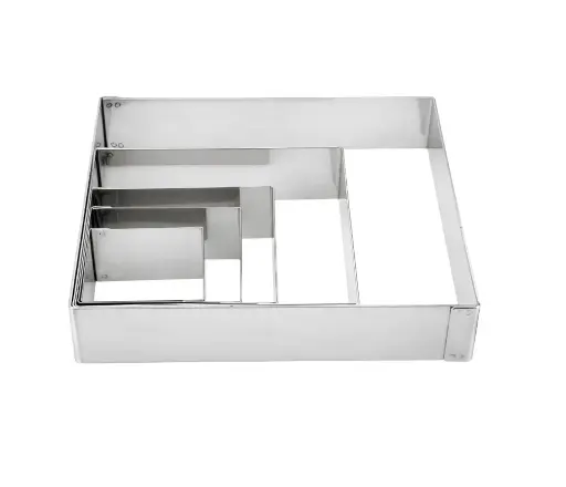 [68441] Aro Cuadrado Inox. 14X14X4 Cm.                                   