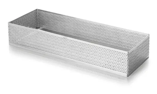 [68591] ZZ 26 Aro Rectangangular Perforado Inox. 7X20X3,5 Cm.                  